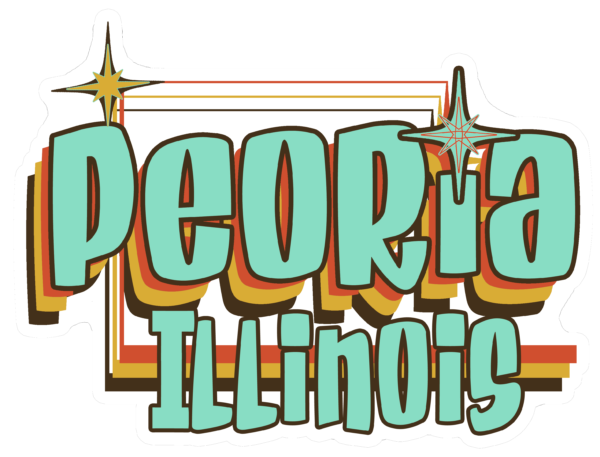 2024 Retro STICKER Peoria Illinois MERGED copy